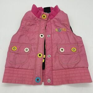 Akademiks Pink Embroidered streetwear vest girls size 3T